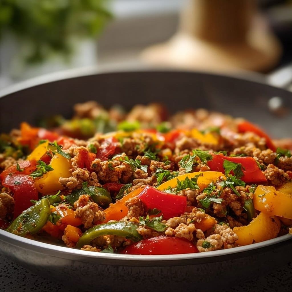 Ground Turkey and Peppers