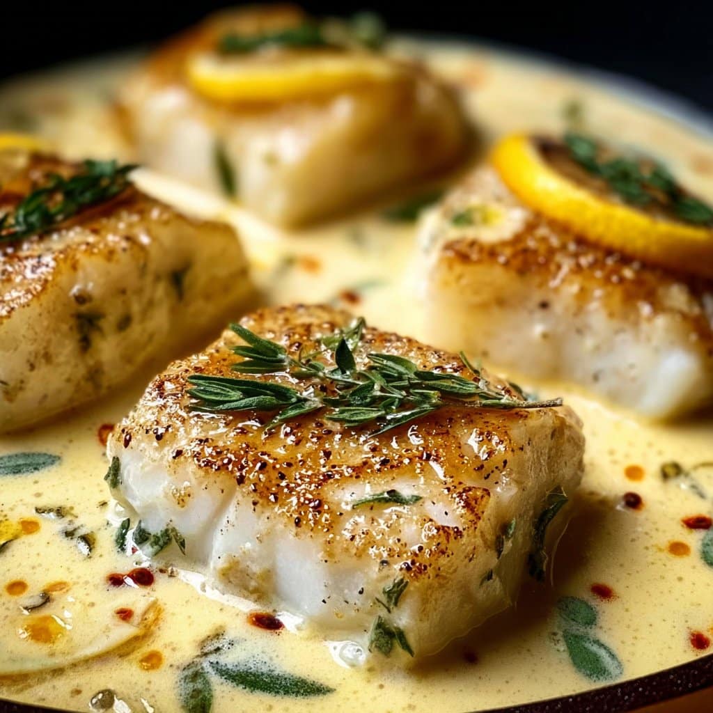 Baked Cod in Coconut Lemon Cream Sauce for Busy Weeknights