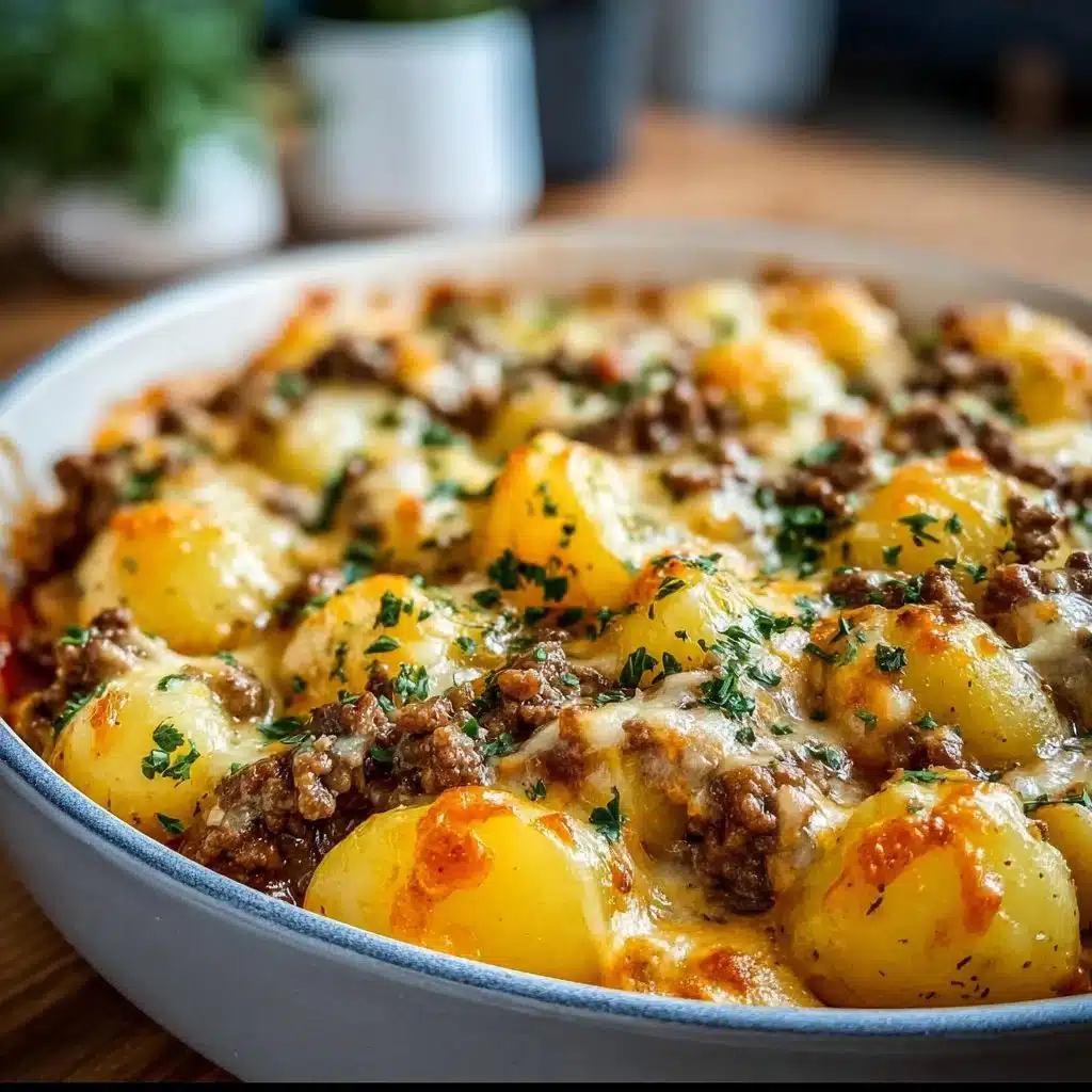 Cheesy Ground Beef & Potato Casserole