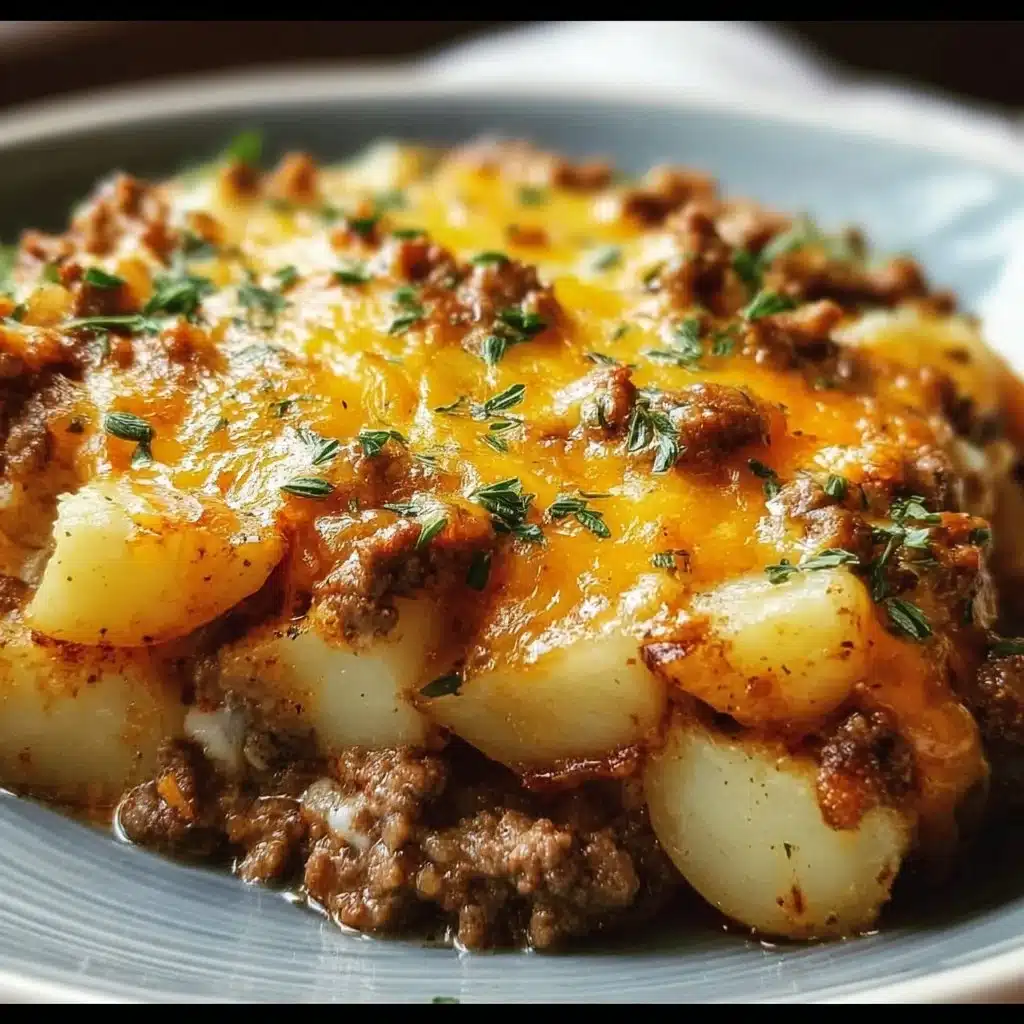 Cheesy Ground Beef & Potato Casserole