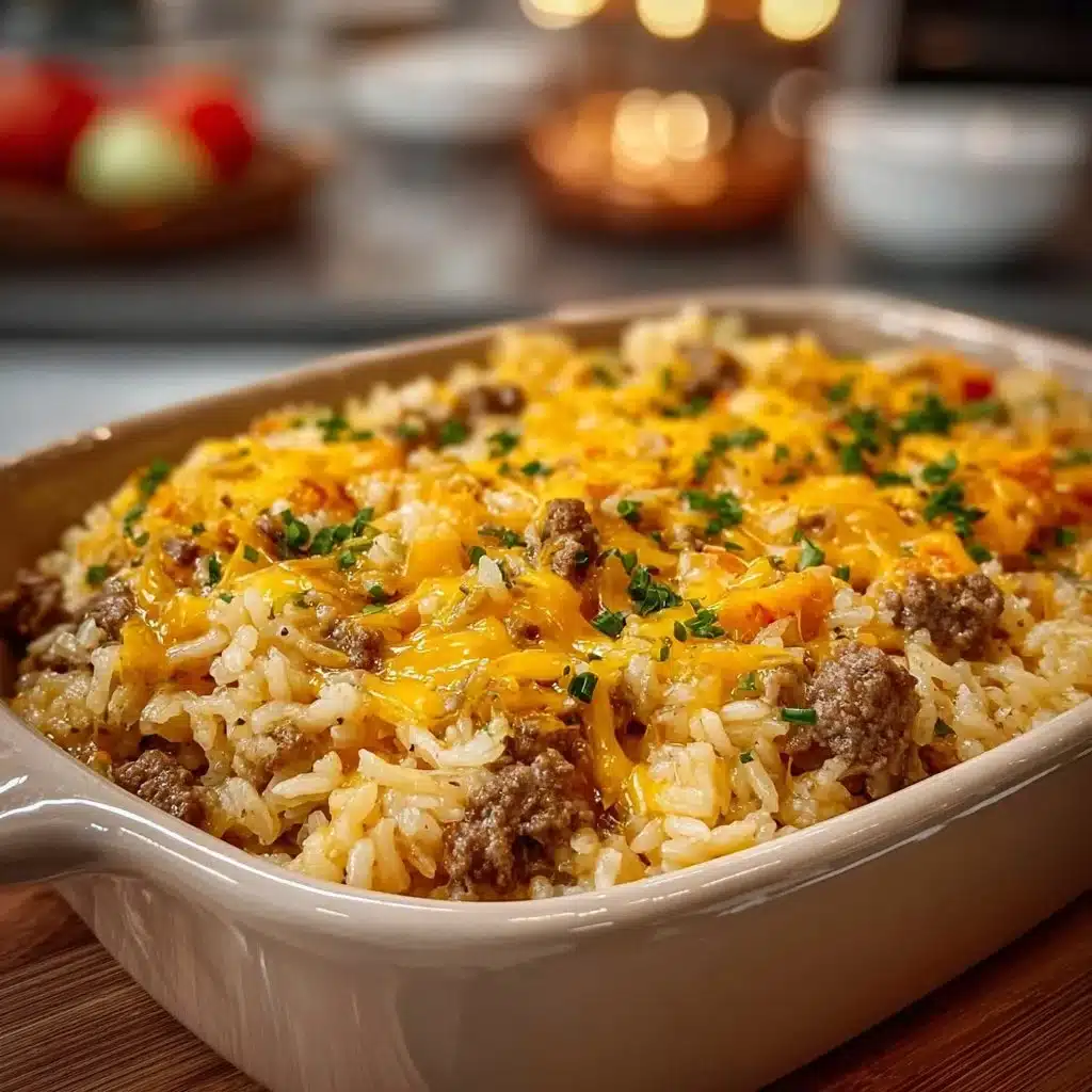 Cheesy Hamburger Rice Casserole