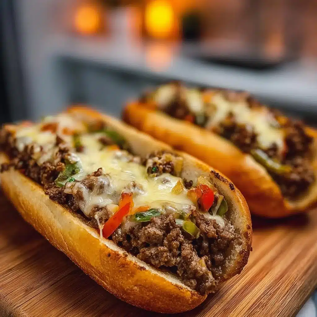 Ground Beef Philly Cheesesteaks