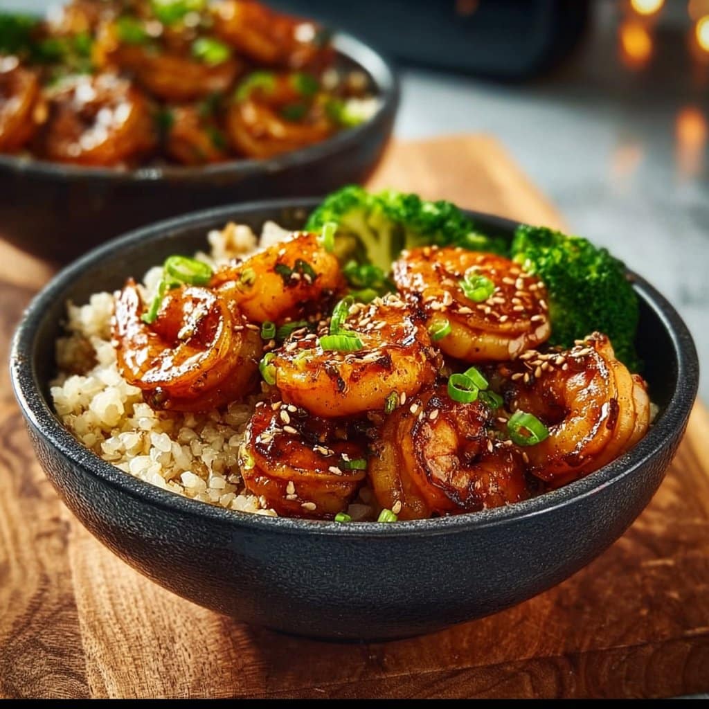 Honey Garlic Shrimp Bowls