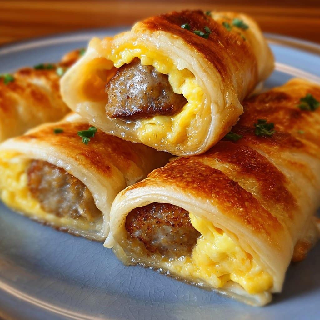 Sausage Egg Breakfast Roll-Ups – Quick & Easy Morning Treat! - mommyplates 6 Sausage Egg Breakfast Roll-Ups – Quick & Easy Morning Treat! - mommyplates