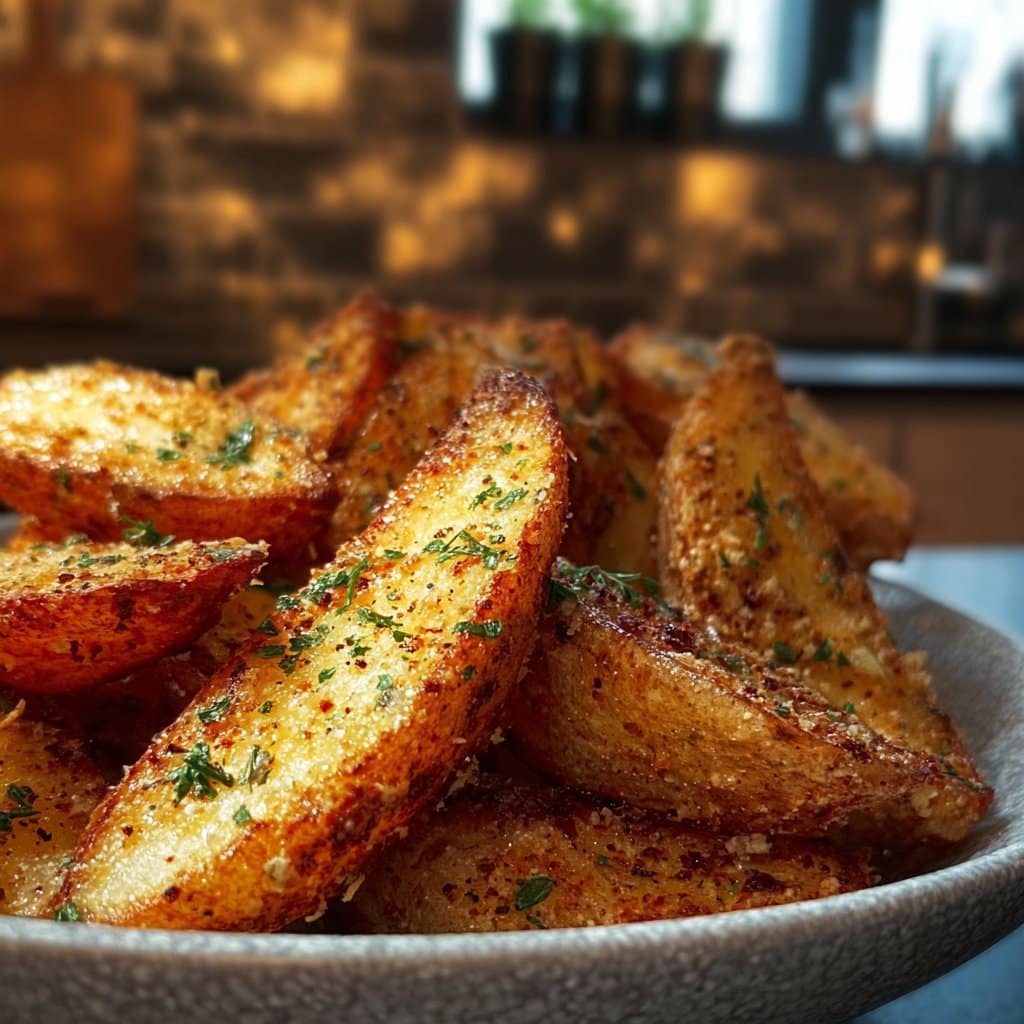 Garlic Parmesan Potato Wedges