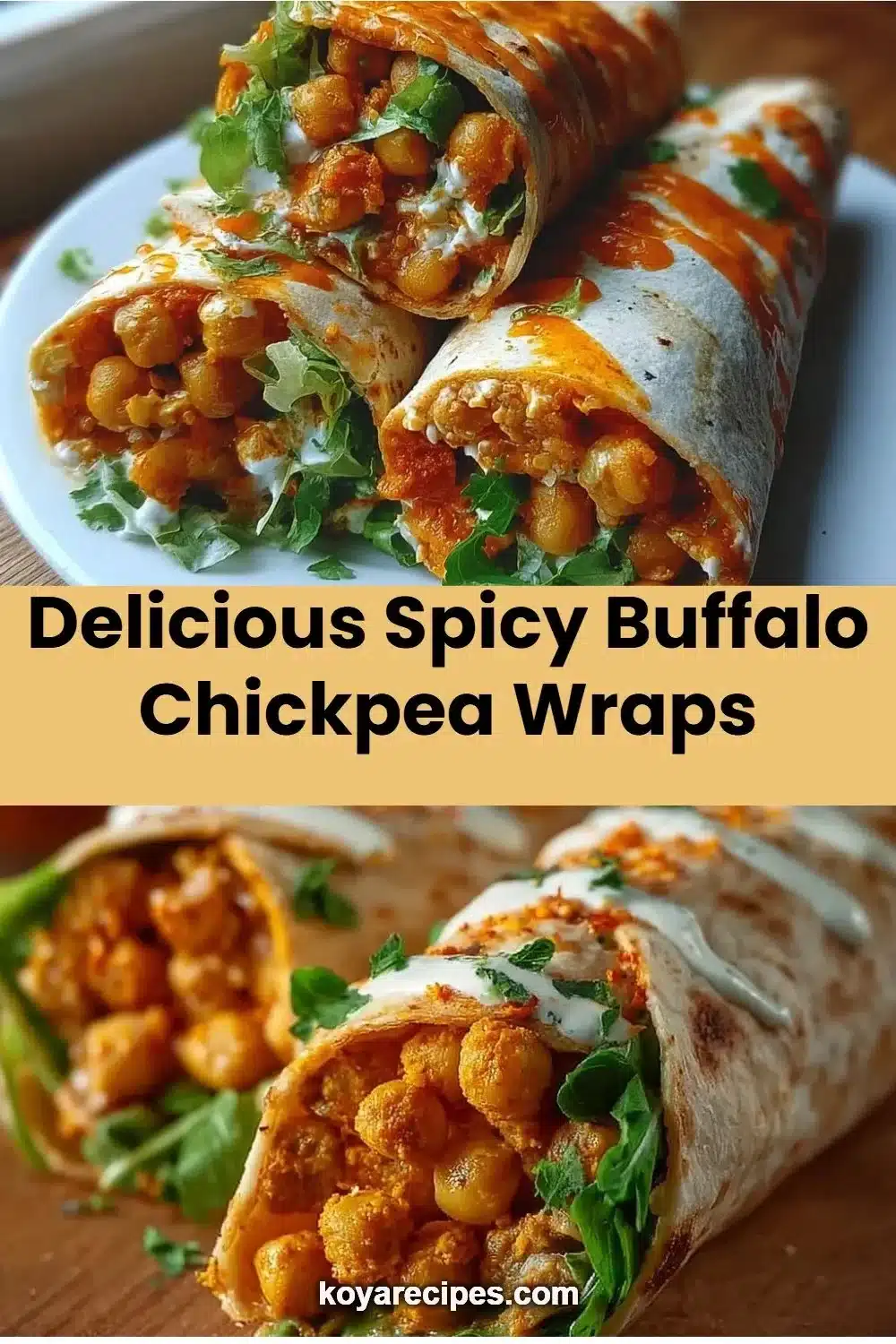 Spicy Buffalo Chickpea Wraps
