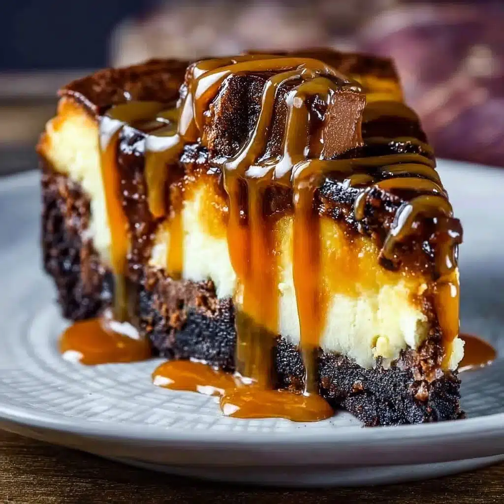 Caramel Brownie Cheesecake 6 Caramel Brownie Cheesecake